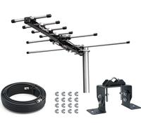 Channel Master STEALTHtenna Elite 60 - Paquete de antena de TV para exteriores - Antena UHF/VHF fabricada en Estados Unidos compatible con televisores inteligentes, alcance de hasta 60 millas (incluye