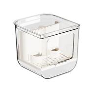 Channel - para Loros - Desmontable de acrílico Transparente | Dispensador automático de Alimentos para pájaros, Ideal para pinzón Canario, pájaros apornis, periquitos, cacatúas, gorrión