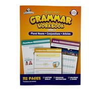 Channie's Easy Peasy Grammar Workbook Nivel 2 - Práctica plural de sustantivos, artículos y conjunciones con vocabulario, revisión y clave de respuestas - Libro de trabajo gramatical para grados 1-3