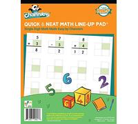 Channie's LR3778 - Cuaderno de matemáticas para grados Prek-1ST, 80 páginas de papel fuerte, 8.5" x 11" con parte trasera de tablero duro, color blanco
