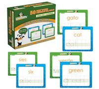 Channie's Visual Dry Erase tarjetas de alfabeto y números, rastreo, práctica y escritura, todas en una tarjeta de memoria tamaño 5.5 pulgadas x 4.25 pulgadas, edades 3 y más, PreK - 1st