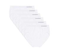 Channo Bragas Clásicas Básicas Mujer de Licra sin Costuras Efecto Invisible Midi Altas Color Liso - Pack de 6, Blanco, XXL