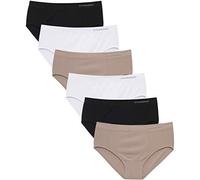 Channo Bragas de Algodón y Bambú para Mujer, Talle Alto, Sin Costuras, Colores Lisos - Pack de 6, Surtido, S