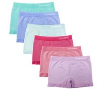 Channo Braguitas Estilo Culotte Niña Licra Rayas. Modelo Sin Costura. Elástico Suave Microfibra. (Pack 6-B, 8-10)