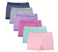 Channo Braguitas Estilo Culotte Niña Licra Rayas. Modelo Sin Costura. Elástico Suave Microfibra. (Pack 6-A, 12-14)