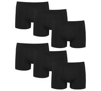 Channo Calzoncillos Boxer de Licra sin Costuras, Colores Uniformes - Pack de 6, Negro, L