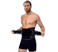 Channo Faja Lumbar Hombre y Mujer: Negro Talla XL Alivio Dolor de Espalda para Trabajo Carga de Peso Lesiones - Soporte Lumbares y Columna con Ajuste Doble y Varillas