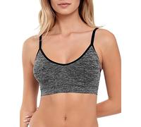 Channo Sujetador Deportivo de Licra Casual Cómodo sin Aros y sin Costuras, con Relleno Extraíble - Pack de 1, Negro, S/M