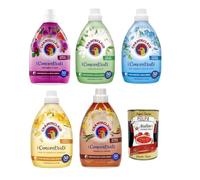 Chanteclair i Concentrati Ammorbidente, suavizante de telas 5 x 1000 ml, fragancia de larga duración, 50 lavados detergente + Polpa Itlaian Gourmet 400 g