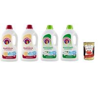 Chanteclair Lavatrice Marsella - Detergente líquido para lavadora (28 lavados, 4 x 1260 ml, 4 x 1260 ml, 400 g)