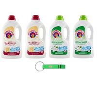 Chanteclair Lavatrice - Paquete de prueba Marsella + Almizcle blanco - Detergente líquido para la lavadora - Detergente para lavadora - 28 lavados 1260 ml + llavero Beni Culinari gratis