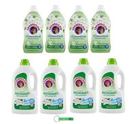 Chanteclair - Paquete de prueba de almizcle blanco, 4 detergentes de 1260 ml + 4 suavizantes concentrados de 1140 ml + llavero Beni Culinari gratuito