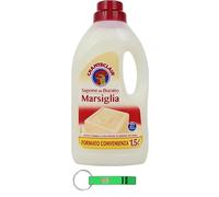 Chanteclair Sapone da Bucato Marsiglia - Jabón de lavado Marsella - Ideal para la limpieza suave de tejidos 27 lavados - 1500 ml + llavero Beni Culinari gratuito