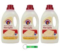 Chanteclair Sapone da Bucato Marsiglia - Jabón de lavado Marsella - Ideal para la limpieza suave de tejidos 27 lavados - 1500 ml + llavero Beni Culinari gratuito