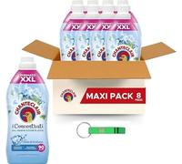 Chanteclair Suavizante concentrado de sal marina y flor de loto, 8 unidades, 90 lavados, 1800 ml + llavero Beni Culinari gratuito