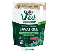 Chanteclair Vert Detergente líquido Lavatrice eucalipto y aloe - Detergente ecológico Extra quitamanchas - 30 lavados, bolsa de 1200 ml + llavero Beni Culinari gratis
