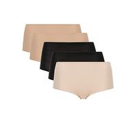 Chantelle Softstretch Seamless High Waist Full Brief Ropa Interior, Negro, Desnudo, Rubor Nude (Paquete de 5), Talla de un Talla Grande (Pack de 5) para Mujer