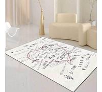 Chanxiang666 Alfombra Antideslizante para el Dormitorio de la Sala 80x150cm Texto en Blanco y Negro: Te Amo Pelo Corto, Base Antideslizante, no Suelta Pelusa. 80x150cm