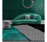 Chanxiang666 Alfombra Diseño 80x250cm con Ribete, Suave, Lavable a máquina.Patrón clásico Abstracto Retro de Pintura al óleo, Estilo étnico Amarillo