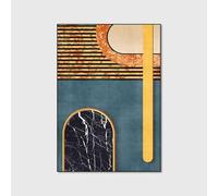 Chanxiang666 Alfombra Diseño Moderno 140x230cm Patchwork geométrico Moderno y Colorido con Ribete, Suave, Lavable a máquina. 140x230cm