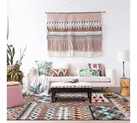 Chanxiang666 Alfombra Pelo Corto Moderna Alfombras 40x60cm Patchwork geométrico Colorido de Estilo étnico Sala Estar/Dormitorio/despacho/Mesa de Centro. 40x60cm