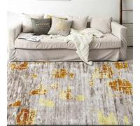 Chanxiang666 Alfombras Grandes Alfombra 160x230cm Sala de Estar/Dormitorio/despacho/Mesa de centropatrón geométrico Abstracto Pintado a Mano