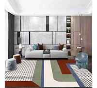 Chanxiang666 Alfombras Grandes Alfombra 180x280cm Patchwork geométrico marrón y Verde Sala Estar/Dormitorio/despacho/Mesa de Centro. 180x280cm