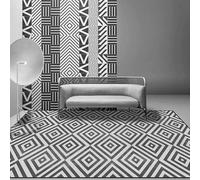 Chanxiang666 Alfombras Grandes Alfombra 200x300cm Sala de Estar/Dormitorio/despacho/Mesa de centroPatrón geométrico de Patchwork a Cuadros Desgastado de inspiración Retro