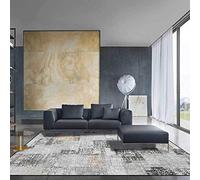 Chanxiang666 Alfombras Grandes Alfombra 200x300cm Sala de Estar/Dormitorio/despacho/Mesa de centroPintura Abstracta a Tinta en Tonos Amarillo grisáceos