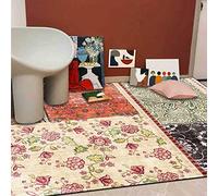 Chanxiang666 Alfombras Salón Alfombras Pelo Corto 120x250cm Patchwork Floral Pastoral de Estilo étnico Sala Estar/Dormitorio/despacho/Mesa de Centro. 120x250cm