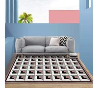 Chanxiang666 Alfombras Salon Grandes 160x280cm Cubo geométrico 3D de Color Gris Rosado con Ribete, Suave, Lavable a máquina. 160x280cm