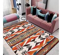 Chanxiang666 Alfombras Salon Grandes 160x280cm Estilo étnico geométrico Naranja con Ribete, Suave, Lavable a máquina. 160x280cm