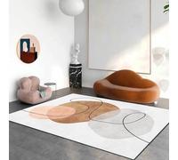 Chanxiang666 Alfombras Salon Grandes 160x280cm Líneas geométricas Coloridas con Ribete, Suave, Lavable a máquina. 160x280cm