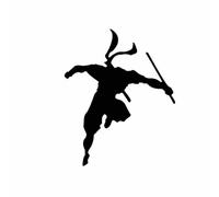 CHANYI 10.5X12.9Cm Ninja Japonés Move In The Night Covering The Body Warrior Car Pegatina Calcomanía Vinilo Negro/Plata Parachoques De Coche Inodoro Refrigerador Pared Motocicleta Bicic