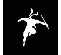 CHANYI 10.5X12.9Cm Ninja Japonés Move In The Night Covering The Body Warrior Car Pegatina Calcomanía Vinilo Negro/Plata Parachoques De Coche Inodoro Refrigerador Pared Motocicleta Bicic