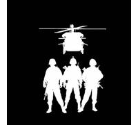CHANYI 10.7X14.1Cm Unite Soldier Team Let'S Move Covering The Body Fashion Car Sticker Decal Negro/Plata Vinilo Parachoques De Coche Inodoro Refrigerador Pared Motocicleta Bicicleta Decorat