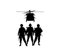 CHANYI 10.7X14.1Cm Unite Soldier Team Let'S Move Covering The Body Fashion Car Sticker Decal Negro/Plata Vinilo Parachoques De Coche Inodoro Refrigerador Pared Motocicleta Bicicleta Decorat