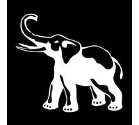 CHANYI 15.2X13.9Cm Elefante Salvaje Individual Vinilo Coche Pegatina Motocicletas Calcomanías Negro/Plata Parachoques De Coche Inodoro Refrigerador Motocicleta Bicicleta Decorativa