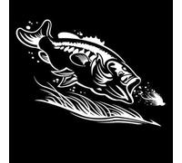 CHANYI 16.5X11.8Cm Blackmouth Blackbass Divertida Pegatina De Coche De Dibujos Animados Accesorios Creativos