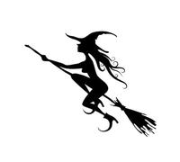 CHANYI 17.4X13.9Cm Sexy Wicked Witch Of Car Pegatinas Calcomanías De Vinilo Que Cubren El Cuerpo Negro/Plata Parachoques De Coche Refrigerador Motocicleta Bicicleta Decorativa