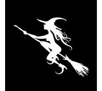 CHANYI 17.4X13.9Cm Sexy Wicked Witch Of Car Pegatinas Calcomanías De Vinilo Que Cubren El Cuerpo Negro/Plata Parachoques De Coche Refrigerador Motocicleta Bicicleta Decorativa