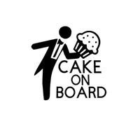 CHANYI 17.8Cmx17.5Cm Pastel A Bordo Coche Vinilo Calcomanía Divertida Pegatina Negro/Plata Parachoques De Coche Inodoro Refrigerador Motocicleta Bicicleta Decorativa