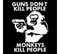 CHANYI 8.3X11.5Cm Las Armas No Matan A La Gente Los Monos Matan A La Gente Accesorios De Calcomanía De Calcomanía De Coche Parachoques De Coche Refrigerador De Inodoro Motocicleta Bicicle
