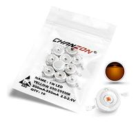 Chanzon 10 pcs Chip LED de alta potencia a bordo 1W Amarillo (300mA-350mA/DC 2V-2.4V/1 Watt) Intensidad súper brillante SMD COB Componentes emisores de luz Diodo 1 W Bombilla Perlas Iluminación DIY