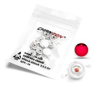 Chanzon 10 pcs LED Chip 1W Luz de cultivo de plantas de color rojo oscuro (650nm-660nm/300mA-350mA/DC 2V-2.2V/1 Watt) Componentes de diodo emisor SMD COB hidropónicas/de cultivo de flores DIY