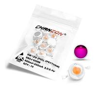 CHANZON 10 pcs LED Chip 3W Luz de cultivo de plantas espectro completo (380nm-840nm/400mA-500mA/DC 3V-3.2V/3 W) Componentes diodo emisor SMD COB Cuenta de para DIY de cultivo de flores hidropónicas