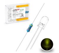 Chanzon 100 diodos LED amarillo y verde de 5 mm + 100 resistencias de 470Ω de tolerancia del 1 %, para proyectos de placa de pan Arduino de 6 a 12 V, kit de electrónica STEM