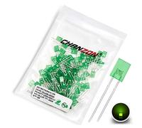 Chanzon 100 luces de diodo LED difuso amarillo-verde 2x5x7 (lente verde de color esmerilado cuadrado DC 2V 20mA) Componentes electrónicos Diodos emisores de luz indicadora