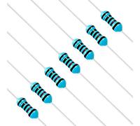Chanzon 100 piezas 1/4W (0.25W) 1.2K Ω ohm 1k2 Resistencia fija de película metálica 0.01 ±1% Tolerancia 1.2KR MF Resistencias de orificio pasante Limitación de corriente Rohs Certificado