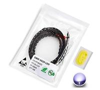 CHANZON 100 piezas 2835 Luces de diodo LED SMD cálidas (Chip de montaje en superficie 2.8mm x 3.5mm DC 6-7LM 3V-3.2V) Componentes electrónicos de alta intensidad Diodos emisores de luz